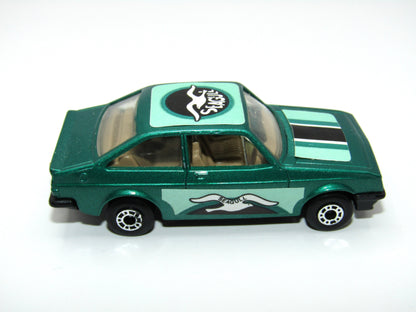 Matchbox Superfast 9C Ford Escort RS2000 SATIN BLACK BASE Metallic Green