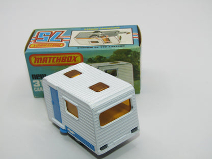 Matchbox Superfast 31C Caravan -  Light Blue Door, With Labels