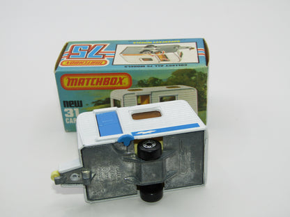 Matchbox Superfast 31C Caravan -  Light Blue Door, With Labels