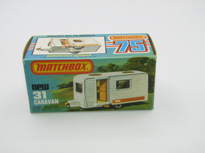 Matchbox Superfast 31C Caravan -  Light Blue Door, With Labels