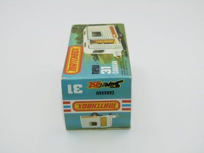 Matchbox Superfast 31C Caravan -  Light Blue Door, With Labels