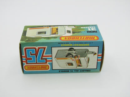 Matchbox Superfast 31C Caravan -  Light Blue Door, With Labels