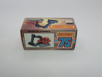 Matchbox Superfast No 32D Atlas Excavator RED Atlas Cast Grey Platform