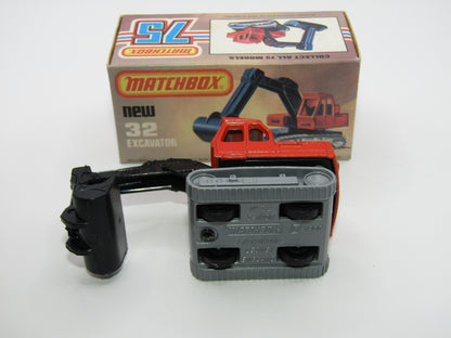 Matchbox Superfast No 32D Atlas Excavator without ATLAS BLACK Platform