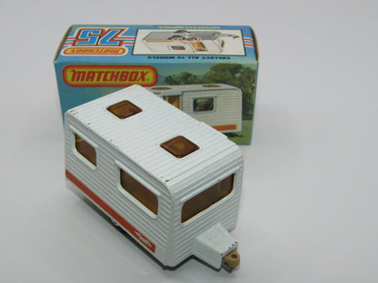Matchbox Superfast 31C Caravan - BLUE DOOR & TAN Interior ORANGE Labels