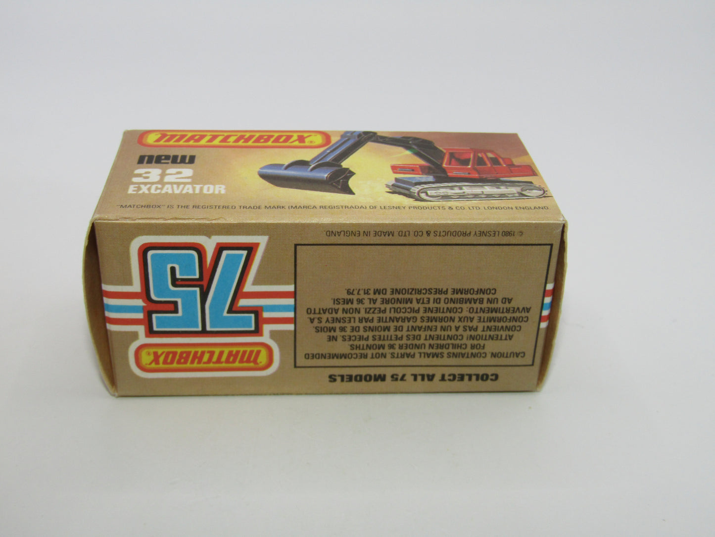 Matchbox Superfast No 32D Atlas Excavator Yellow Black Stripe Tampo