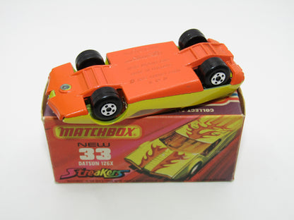Matchbox Superfast 33B Datsun 126X Streakers PEACHY ORANGE BASE