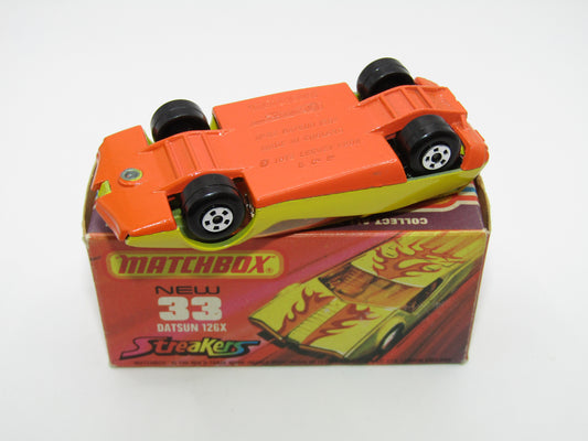 Matchbox Superfast 33B Datsun 126X Streakers PEACHY ORANGE BASE