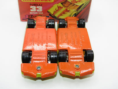 Matchbox Superfast 33B Datsun 126X Streakers PEACHY ORANGE BASE
