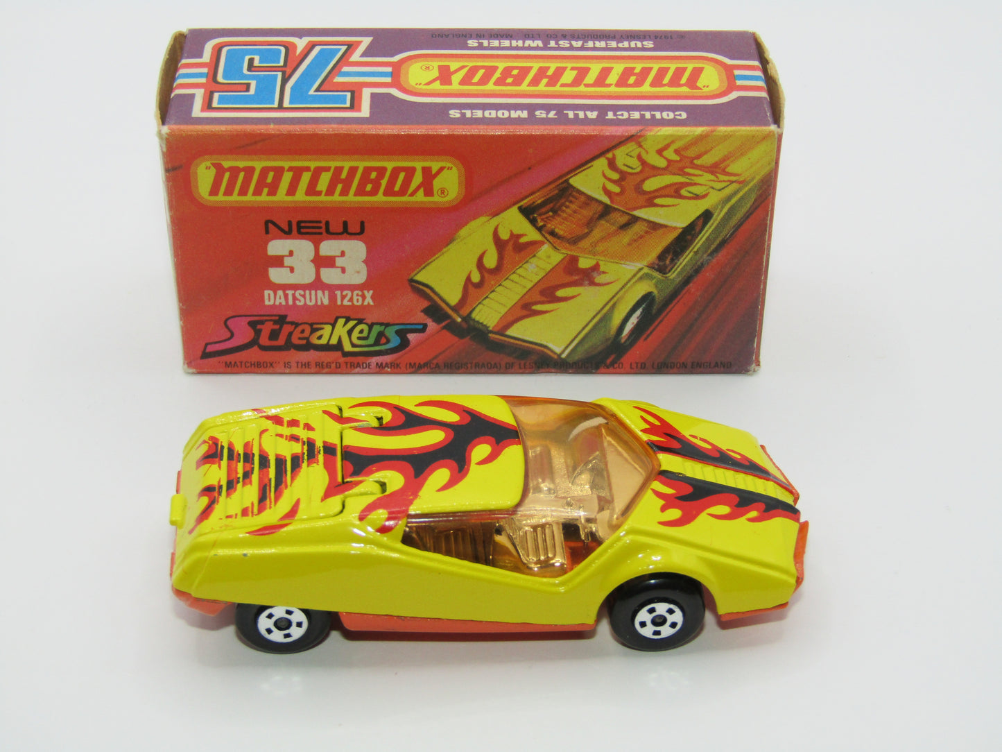 Matchbox Superfast 33B Datsun 126X Streakers PEACHY ORANGE BASE