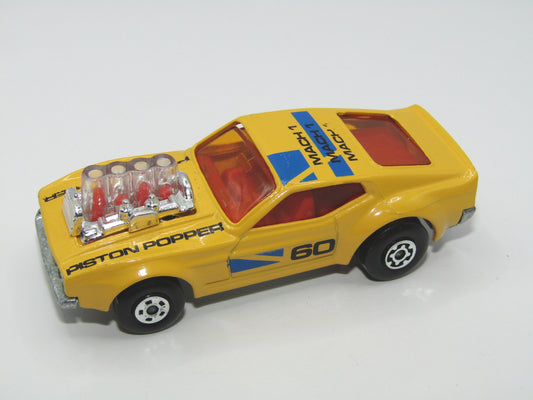Matchbox Superfast 10B Piston Popper Yellow Mach 1 Tampo