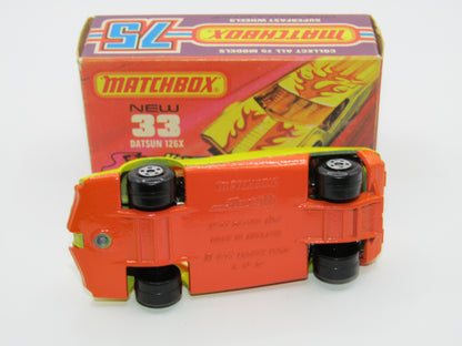 Matchbox Superfast 33B Datsun 126X Streakers PEACHY ORANGE BASE