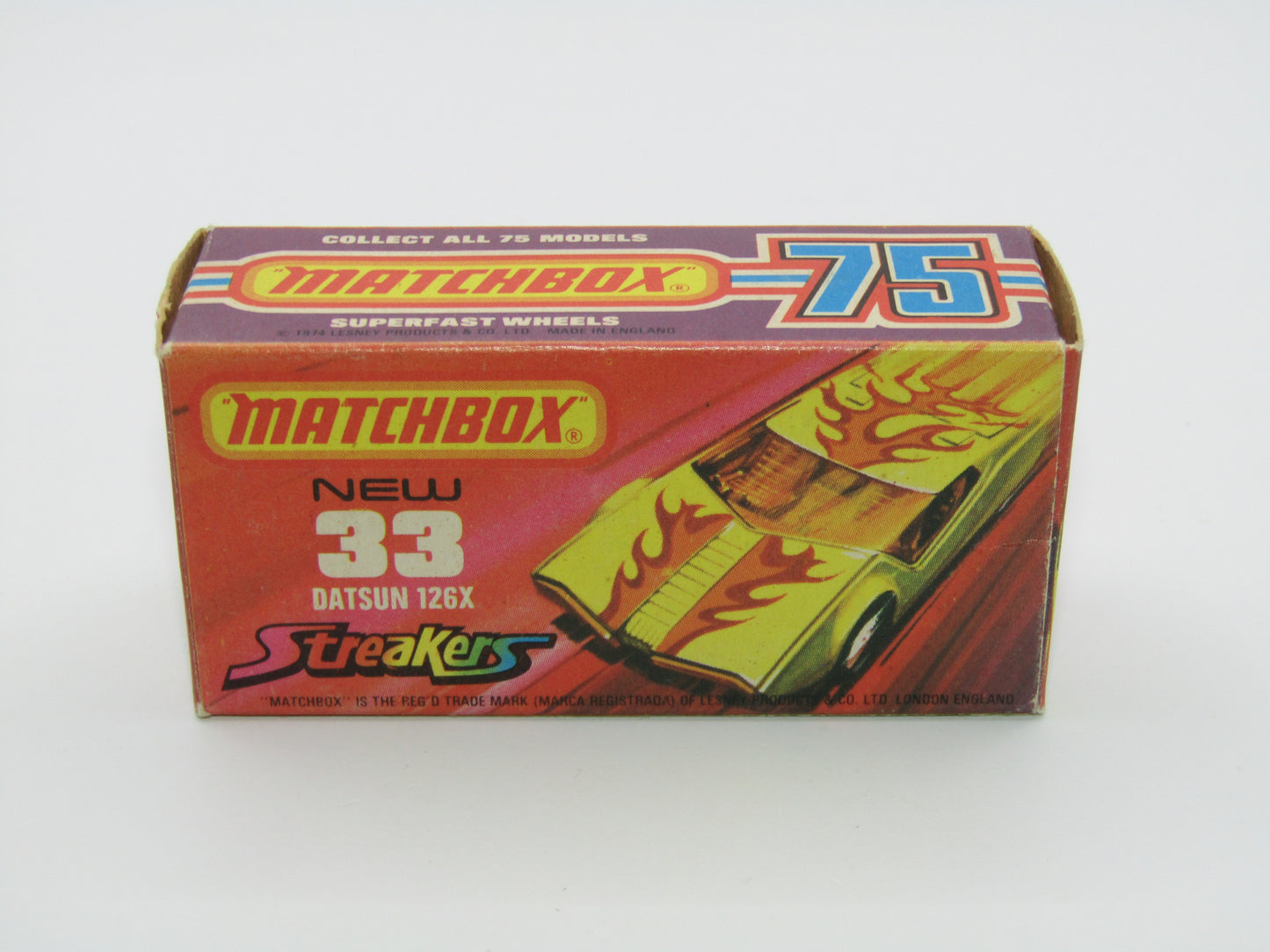 Matchbox Superfast 33B Datsun 126X Streakers PEACHY ORANGE BASE