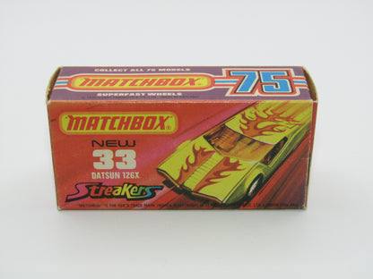 Matchbox Superfast 33B Datsun 126X Streakers PEACHY ORANGE BASE