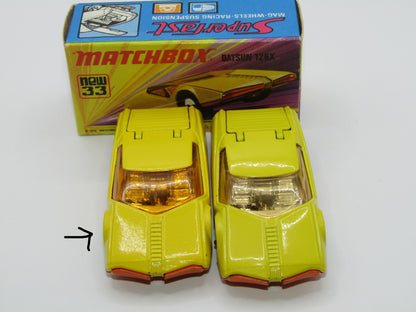 Matchbox Superfast 33B Datsun 126X DARK YELLOW Smooth Base