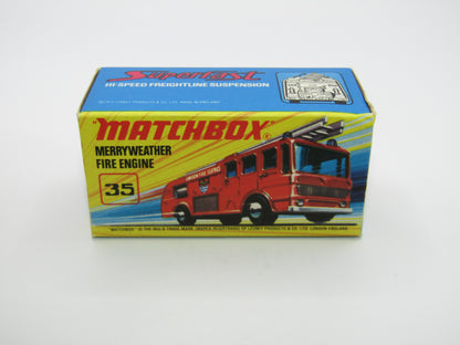 Matchbox Superfast No 35A Merryweather Fire Engine BROWN Ladder
