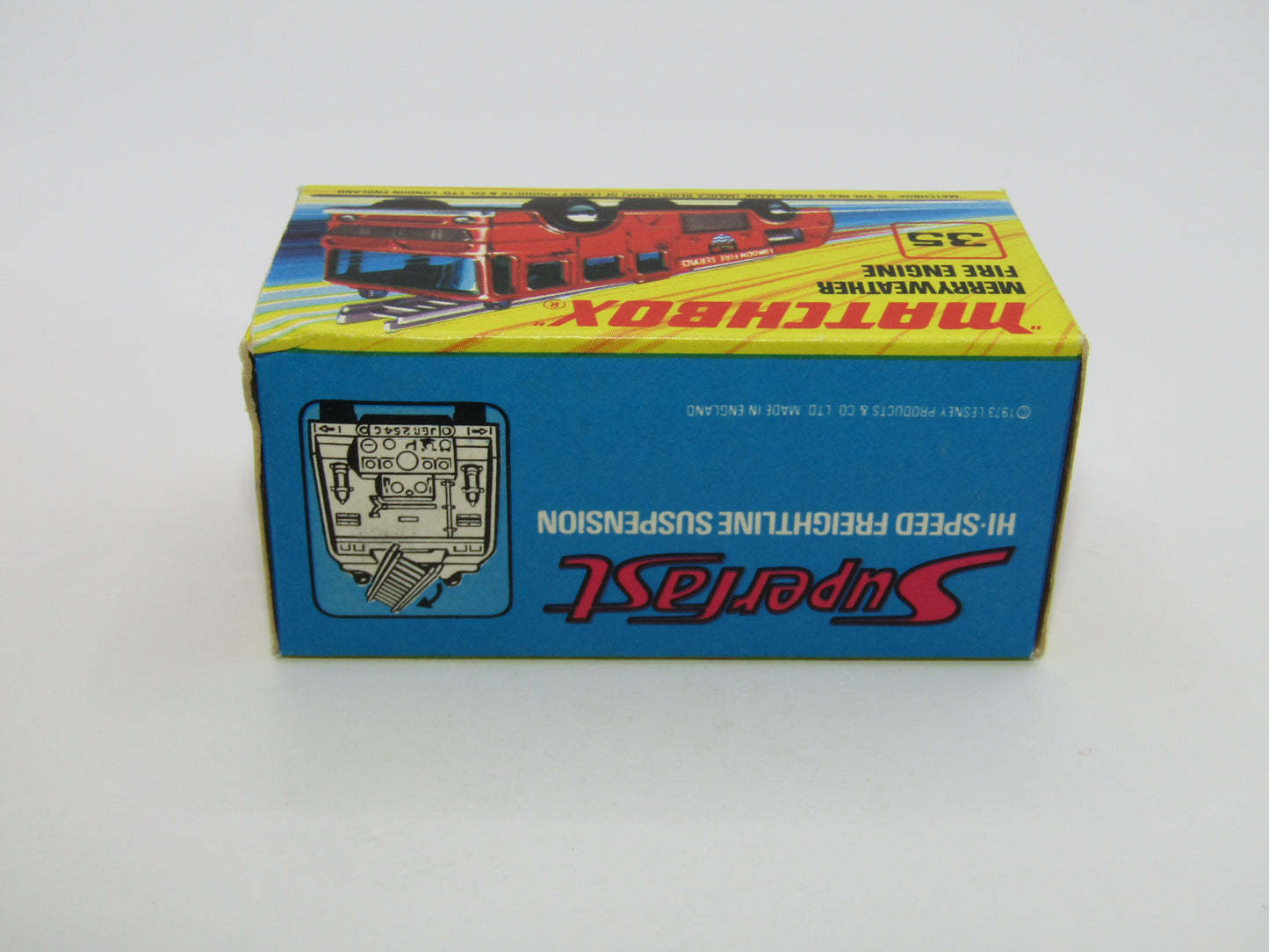 Matchbox Superfast No 35A Merryweather Fire Engine BROWN Ladder