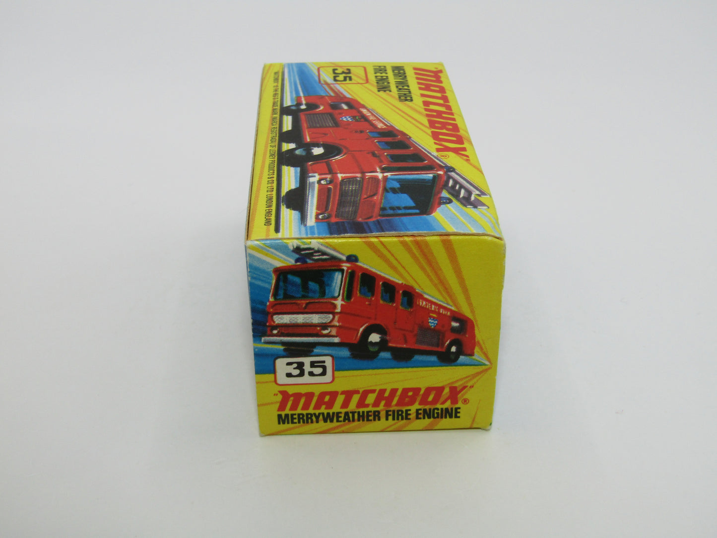 Matchbox Superfast No 35A Merryweather Fire Engine BROWN Ladder