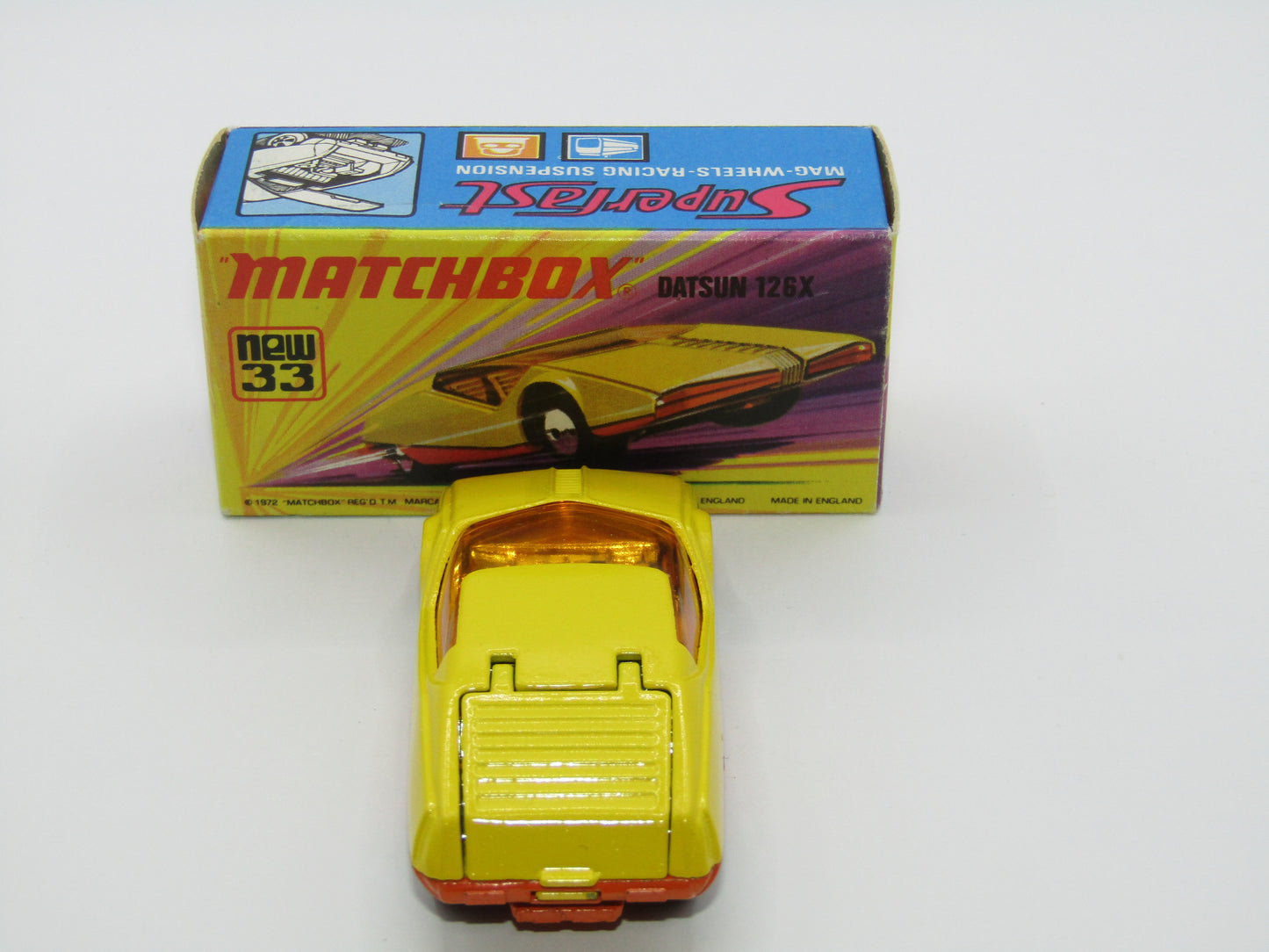 Matchbox Superfast 33B Datsun 126X DARK YELLOW Smooth Base