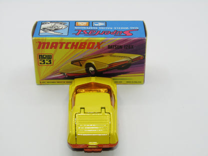 Matchbox Superfast 33B Datsun 126X DARK YELLOW Smooth Base