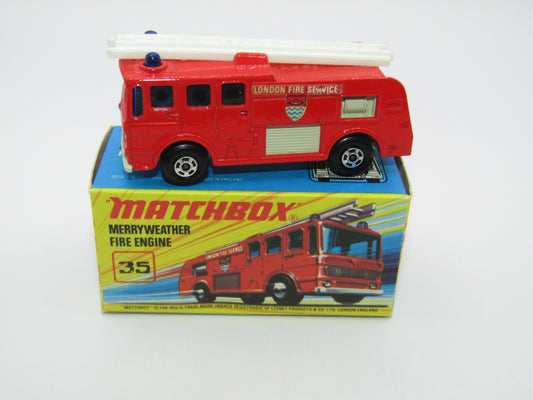 Matchbox Superfast No 35A Merryweather Fire Engine CREAM Interior