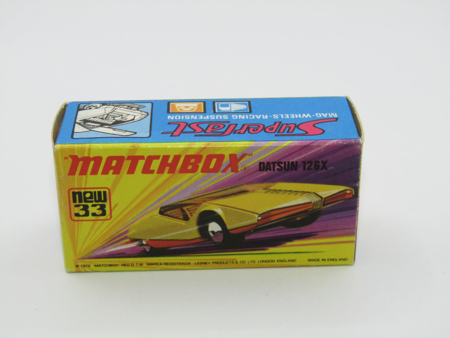 Matchbox Superfast 33B Datsun 126X DARK YELLOW Smooth Base