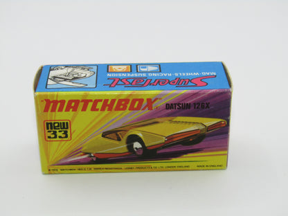 Matchbox Superfast 33B Datsun 126X DARK YELLOW Smooth Base