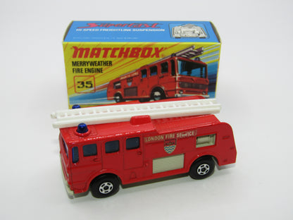 Matchbox Superfast No 35A Merryweather Fire Engine CREAM Interior