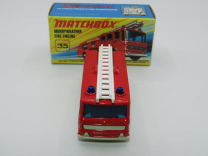 Matchbox Superfast No 35A Merryweather Fire Engine CREAM Interior