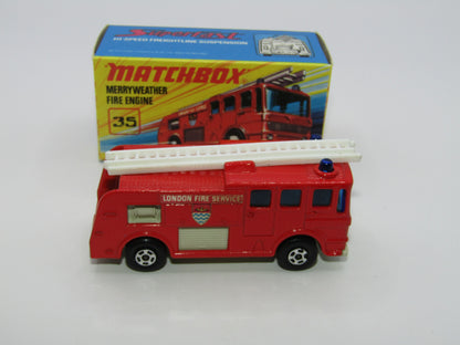 Matchbox Superfast No 35A Merryweather Fire Engine CREAM Interior