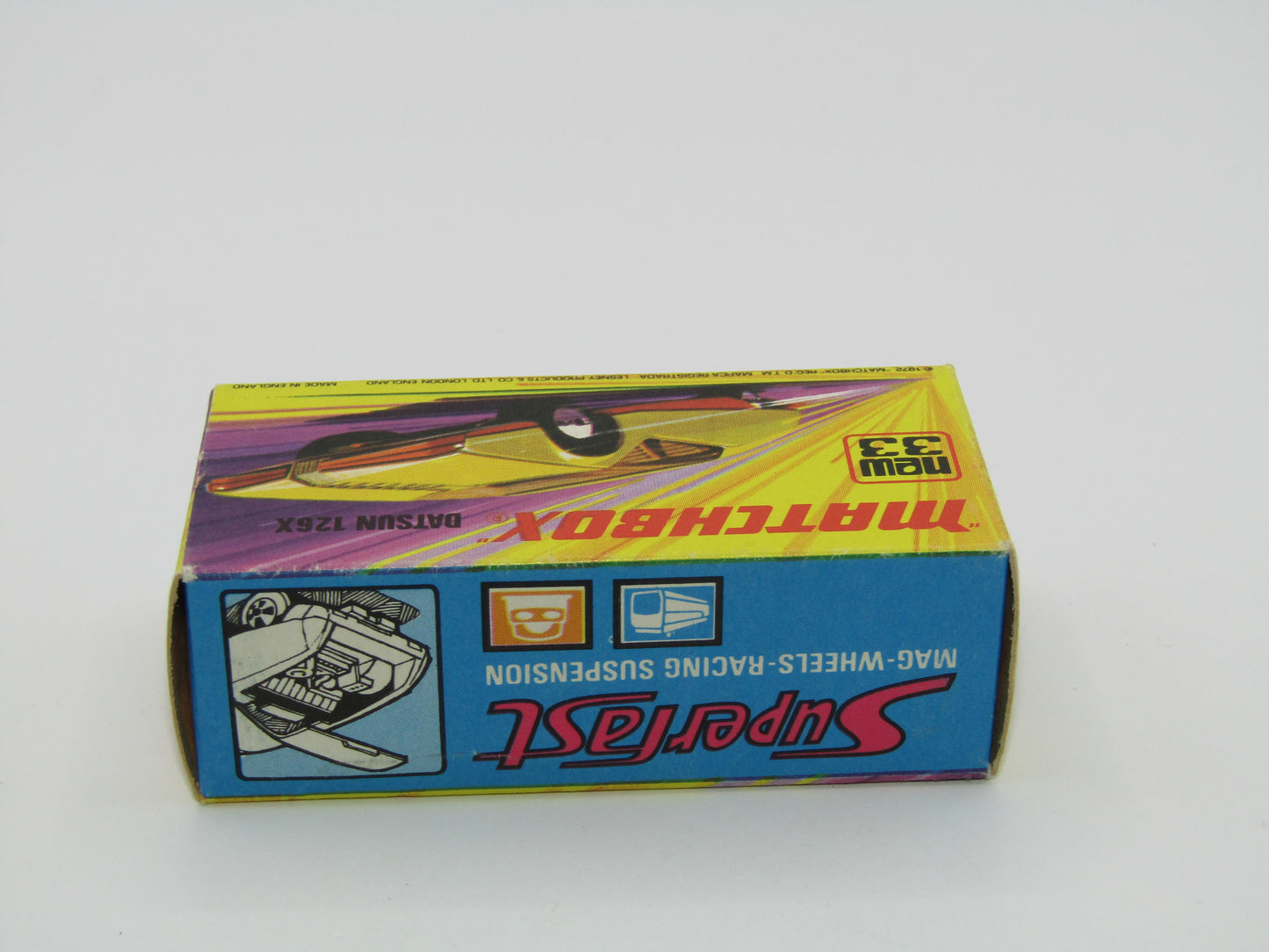 Matchbox Superfast 33B Datsun 126X DARK YELLOW Smooth Base