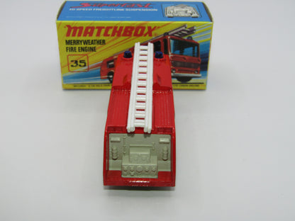 Matchbox Superfast No 35A Merryweather Fire Engine CREAM Interior