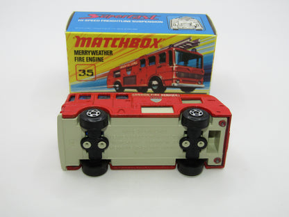 Matchbox Superfast No 35A Merryweather Fire Engine CREAM Interior
