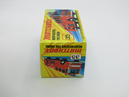 Matchbox Superfast No 35A Merryweather Fire Engine CREAM Interior