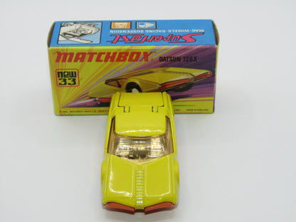 Matchbox Superfast 33B Datsun 126X Yellow LIGHT AMBER Windows