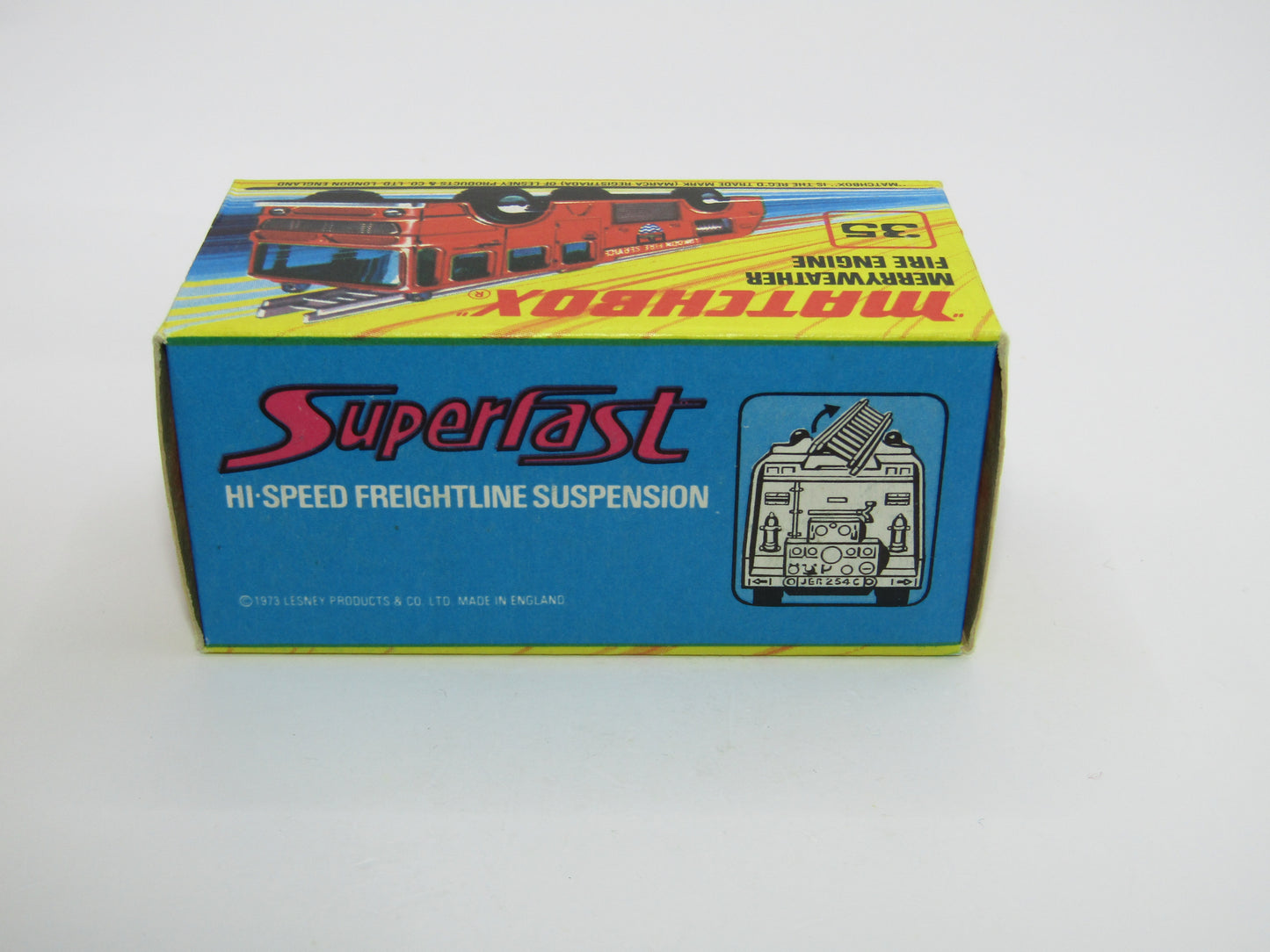 Matchbox Superfast No 35A Merryweather Fire Engine CREAM Interior