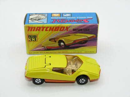 Matchbox Superfast 33B Datsun 126X Yellow LIGHT AMBER Windows