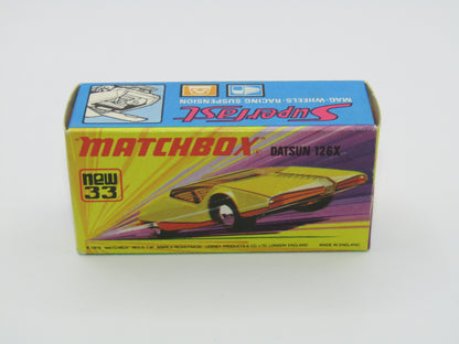 Matchbox Superfast 33B Datsun 126X Yellow LIGHT AMBER Windows