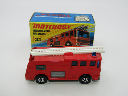 Matchbox Superfast No 35A Merryweather Fire Engine NO LABELS
