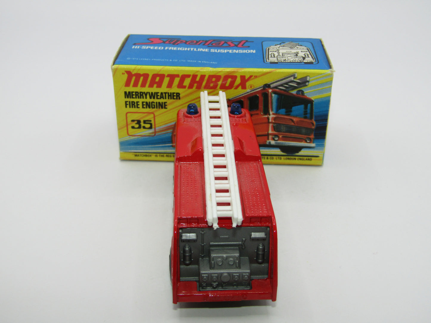Matchbox Superfast No 35A Merryweather Fire Engine NO LABELS