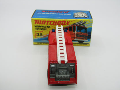 Matchbox Superfast No 35A Merryweather Fire Engine NO LABELS