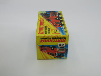 Matchbox Superfast No 35A Merryweather Fire Engine NO LABELS