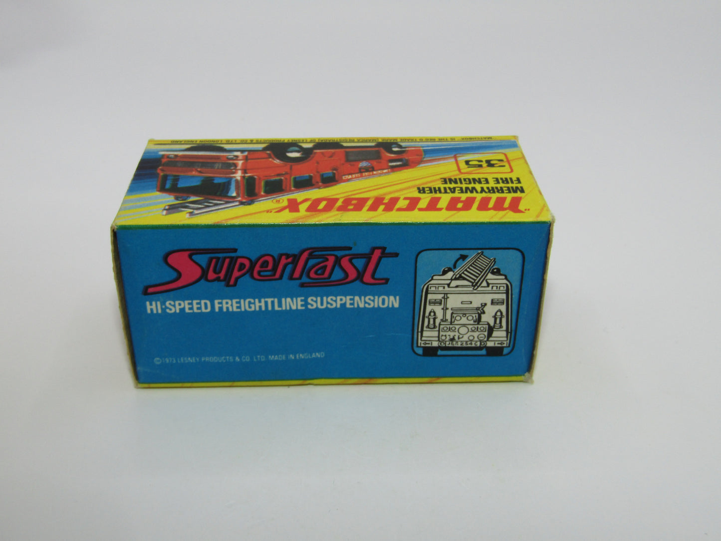 Matchbox Superfast No 35A Merryweather Fire Engine NO LABELS