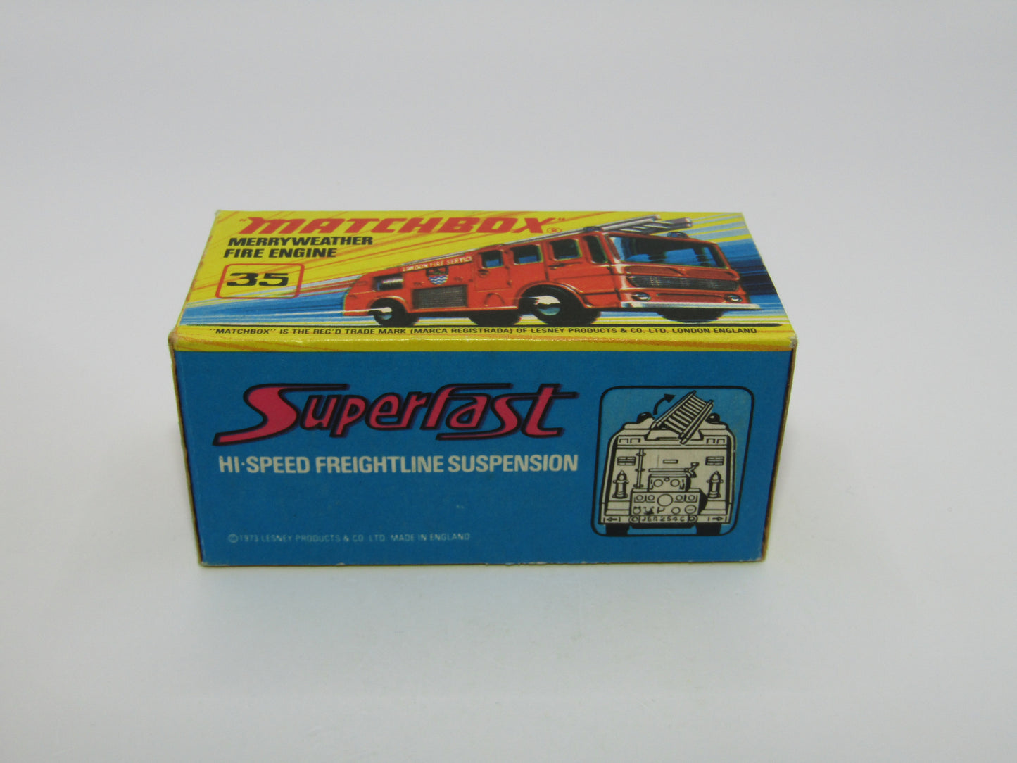 Matchbox Superfast No 35A Merryweather Fire Engine NO LABELS