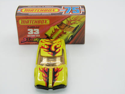 Matchbox Superfast 33B Datsun 126X Light Amber Windows BLACK Golden X Base