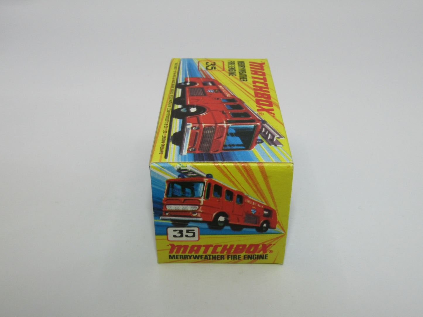 Matchbox Superfast No 35A Merryweather Fire Engine DOT DASH GOLD BASE