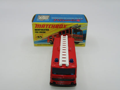Matchbox Superfast No 35A Merryweather Fire Engine BLACK Interior
