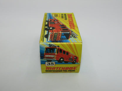 Matchbox Superfast No 35A Merryweather Fire Engine BLACK Interior