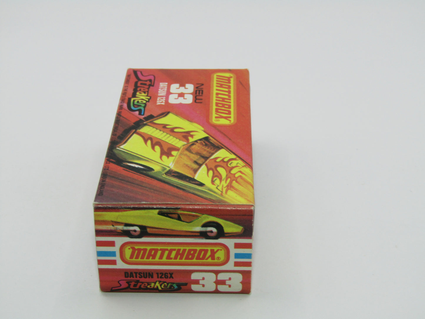 Matchbox Superfast 33B Datsun 126X DARK Amber Windows BLACK Golden X Base