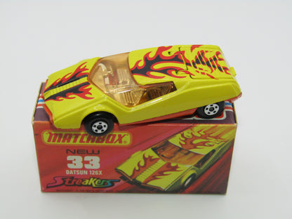 Matchbox Superfast 33B Datsun 126X Streakers Light Amber Windows Orange Base
